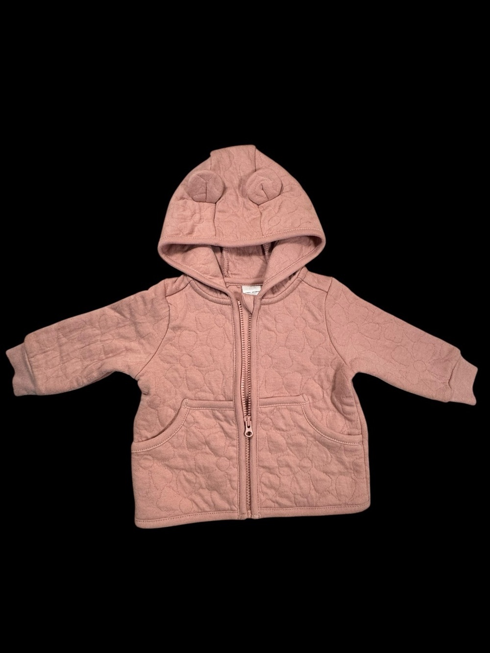 Carter's Quilted Hooded Jacket with Ear Details - Dusty Rose